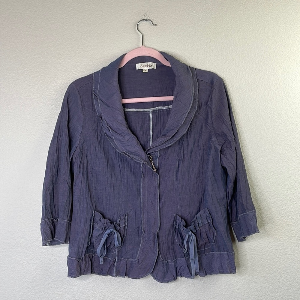 LanVie Multichrome zip up blouse/blazer size S
